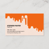 Moderne Oranje huis schilder aannemer verf druppel Visitekaartje (Voorkant)