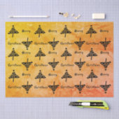 Moderne Oranje kerstboomfeestdag Tissuepapier (Craft)