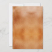 Moderne Oranje kerstfoto van metaal Feestdagenkaart (Achterkant)