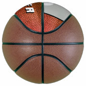 Moderne Oranje lederen naam Foto Basketball Basketbal (Rechts)