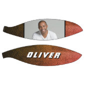 Moderne Oranje lederen naam Foto Basketball Basketbal (Panelen)