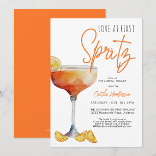 Moderne Oranje liefde bij First Spritz Vrijgezelle Kaart