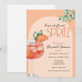 Moderne Oranje Liefde bij First Spritz Vrijgezelle Kaart (Voorkant / Achterkant)