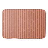 Moderne Oranje Mango Glitter Stijl Verticale Strep Badmat (Voorkant)