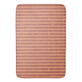 Moderne Oranje Mango Glitter Stijl Verticale Strep Badmat (Voorkant Verticaal)