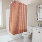 Moderne Oranje Mango Glitter Stijl Verticale Strep Douchegordijn (In situ)