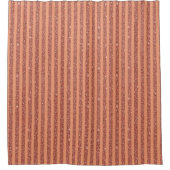 Moderne Oranje Mango Glitter Stijl Verticale Strep Douchegordijn (Voorkant)