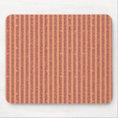 Moderne Oranje Mango Glitters Verticale Strepen Muismat (Voorkant)