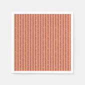 Moderne Oranje Mango Glitters Verticale Strepen Servet (Voorkant)