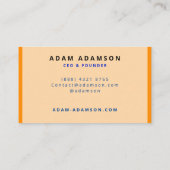 Moderne Oranje oprichter CEO President Visitekaartje (Achterkant)