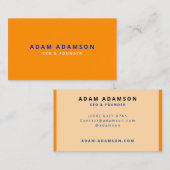 Moderne Oranje oprichter CEO President Visitekaartje (Voorkant / Achterkant)