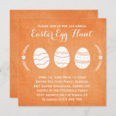 Moderne Oranje paaseierjacht feest Kaart (Voorkant / Achterkant)