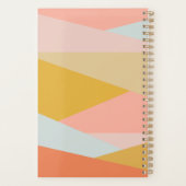 Moderne Oranje pastel Stijlvolle gepersonaliseerde Planner (Achterkant)