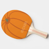 Moderne Oranje pompoen Personaliseer Ping Pong Pad Tafeltennisbatje (Zijkant)