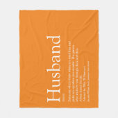 Moderne Oranje Pret Echtgenoot Definitie Fleece Deken (Voorkant)