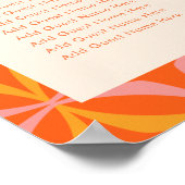 Moderne Oranje recirculatoire geometrische aangepa Poster (Hoek)