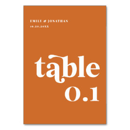 Moderne Oranje Retro Boho bruiloft Kaart