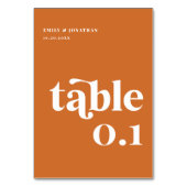 Moderne Oranje Retro Boho bruiloft Kaart (Voorkant)