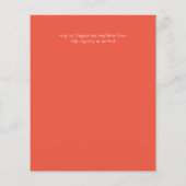 Moderne Oranje roze brutale bruidsschat (Achterkant)