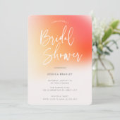 Moderne Oranje roze gradiënt Vrijgezellenfeest Kaart (Staand voorkant)