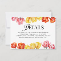 Moderne Oranje Roze Tulp Bloemige Bruidsdouche