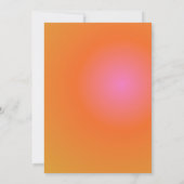 Moderne Oranje Roze Verlopen Bat Mitzvah Kaart (Achterkant)