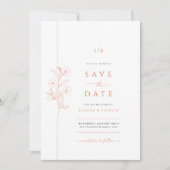 Moderne oranje Save the Date trouwkaart Kaart (Voorkant)