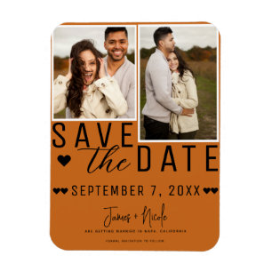 Moderne Oranje Specerijen Save the Date 2 Foto Huw Magneet