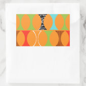 Moderne Oranje Stickers uit het midden van de eeuw (Tas)