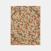 Moderne oranje stippen fleece deken (Voorkant)