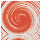 Moderne Oranje Swirl Abstracte kunst Stof (Close Up)
