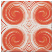 Moderne Oranje Swirl Abstracte kunst Stof (Swatch)