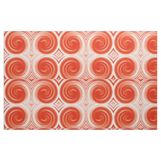 Moderne Oranje Swirl Abstracte kunst Stof (Fat Quarter)