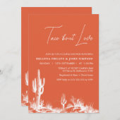 Moderne Oranje Taco 'Bout Love Koppel Shower Kaart (Voorkant / Achterkant)