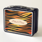 Moderne Oranje tijger met goudtijger voegt Jouw te (Achterkant)