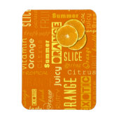Moderne Oranje tipografie Fruitstuk Magneet (Verticaal)