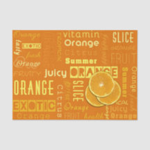 Moderne Oranje tipografie Fruitstuk