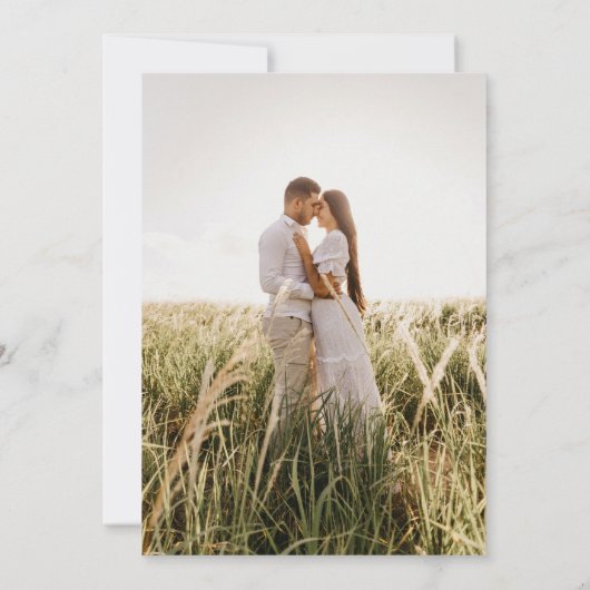 Moderne Oranje trendy foto Bewaar de datum Save The Date (Achterkant)