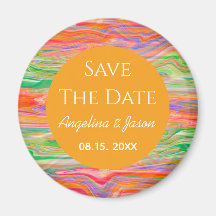 Moderne Oranje Trouwkaart Save The Date