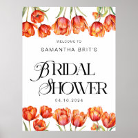 Moderne Oranje Tulpen Bloemen Vrijgezellenfeest