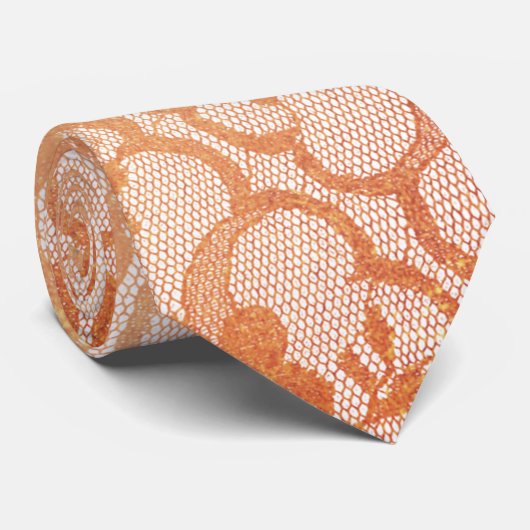 Moderne Oranje urbane koraaldoorsnede Stropdas (Opgerold)