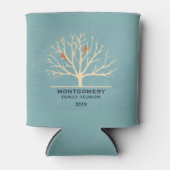 Moderne Oranje vogels in een grote boomgezinsheren Blikjeskoeler (Voorkant)