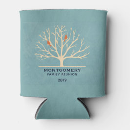 Moderne Oranje vogels in een grote boomgezinsheren Blikjeskoeler