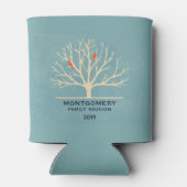 Moderne Oranje vogels in een grote boomgezinsheren Blikjeskoeler (Achterkant)