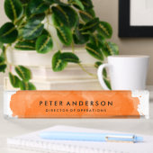 Moderne Oranje Waterverf Naambordje