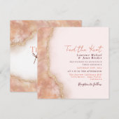 Moderne Oranje waterverf voor aangepaste bruiloft Kaart (Voorkant / Achterkant)