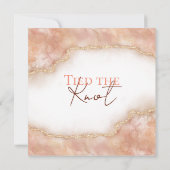 Moderne Oranje waterverf voor aangepaste bruiloft Kaart (Achterkant)