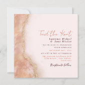 Moderne Oranje waterverf voor aangepaste bruiloft Kaart (Voorkant)