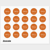 Moderne Oranje Wiskunde Afstudeer Dank Je Ronde Sticker (Vel)