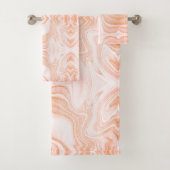 Moderne, oranje witte smelttextuur bad handdoek (Insitu)